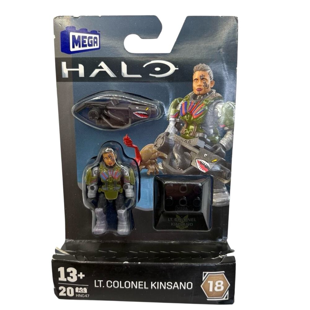 MEGA Halo Lt. Colonel Kinsano Figure Set 20pcs Series 18 Sealed HNC47